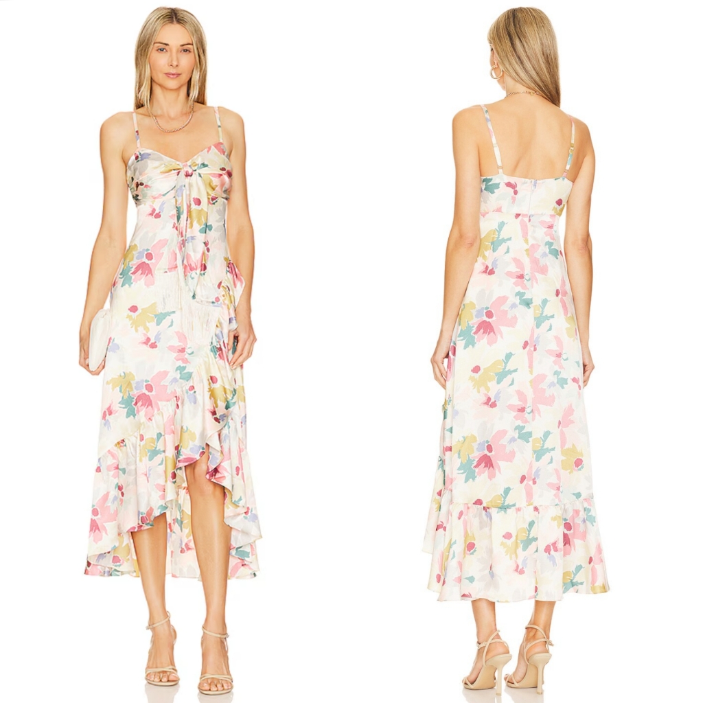 Likely Calista Dress White Floral Midi Dress New Nwt $278 Xs Extra Small Sz 00